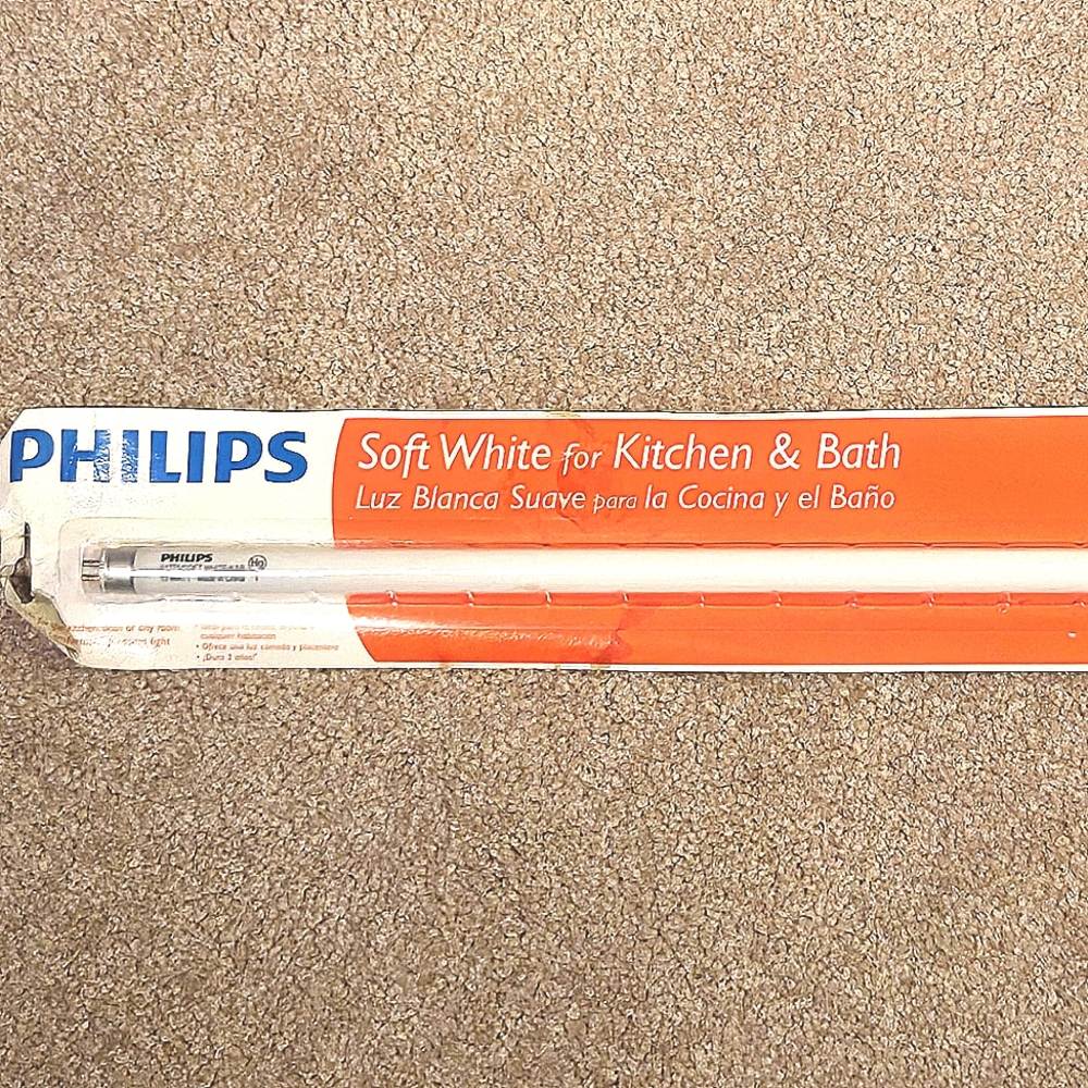 Philips Soft White Kitchen & Bath Mini Tube T5 Fluorescent Light Bulb 21"